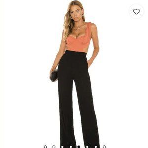 NBD Revolve Nicolina Bodysuit in Copper NWT Size Small Open Sides Burnt Orange